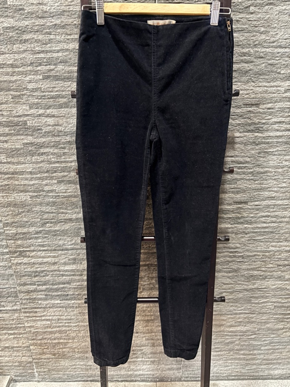 Tory Burch Black Corduroy Skinny Pants